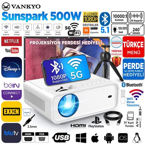 Vankyo Sunspark 500w HD Projeksiyon Cihazı